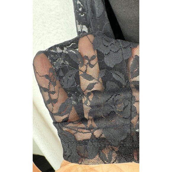 Tripp NYC Black Double Corset Front Hi-Low Hem Dress goth black sz M - Picture 12 of 13